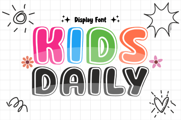Kids Daily: A Vibrant Display Font for Dynamic Digital Campaigns