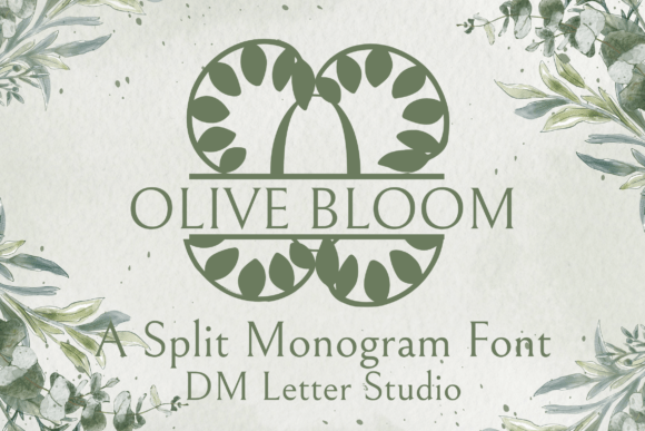 Olive Bloom Split Monogram: A Serif Font for Editorial Elegance